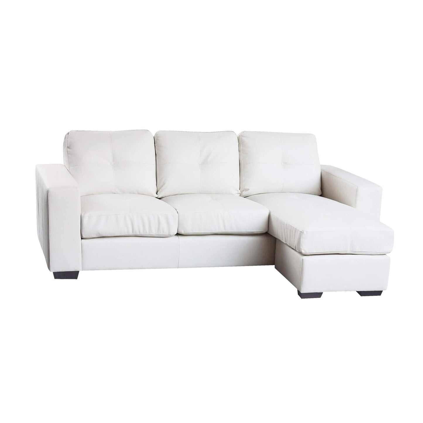 Diego Chaise Sofa - Full Bonded Leather, Stylish Chaise, Modern Comfort - Plushnests