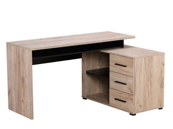 amag oak and black corner desk