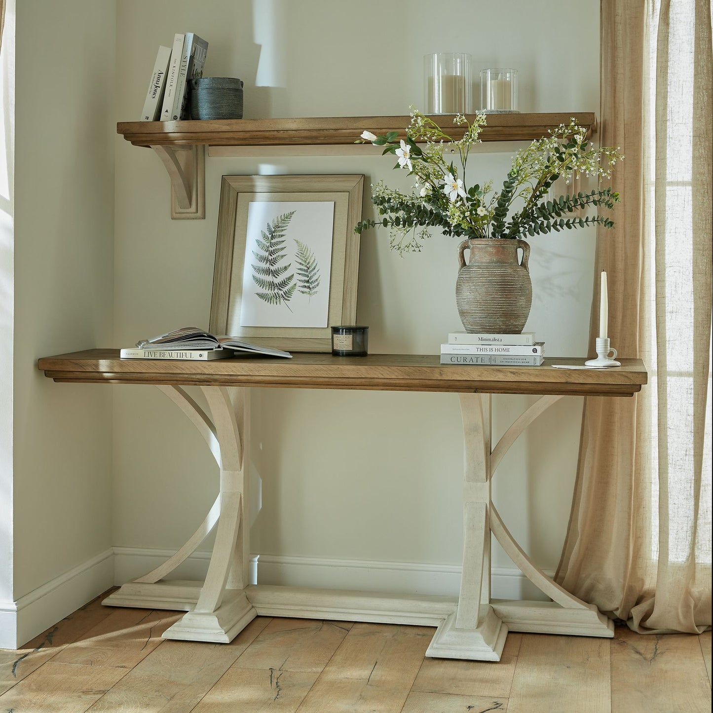luna console table handcrafted