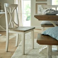 Luna Collection Dining Chair white handcrafted Rustic Design - Plushnests