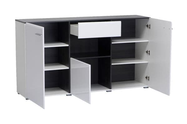 royce-white-3-door-sideboard lots of storage
