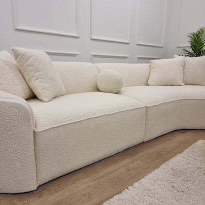 3 seater boucle sofa