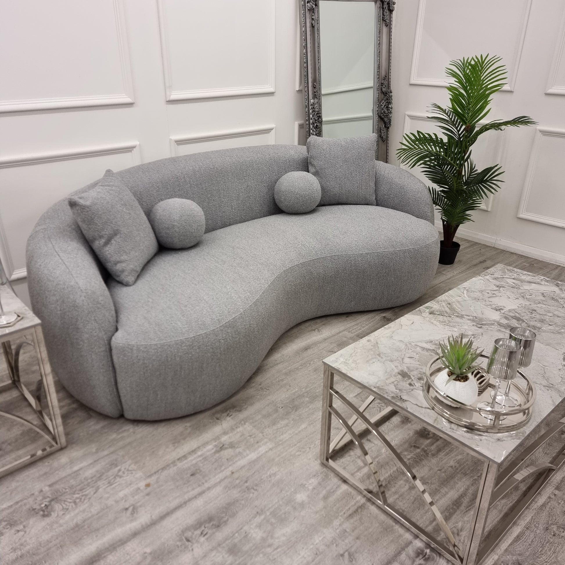 modern boucle sofa