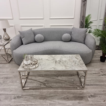 Bubble Boucle  Sofa  Grey, Modern, Fabric, Lounge