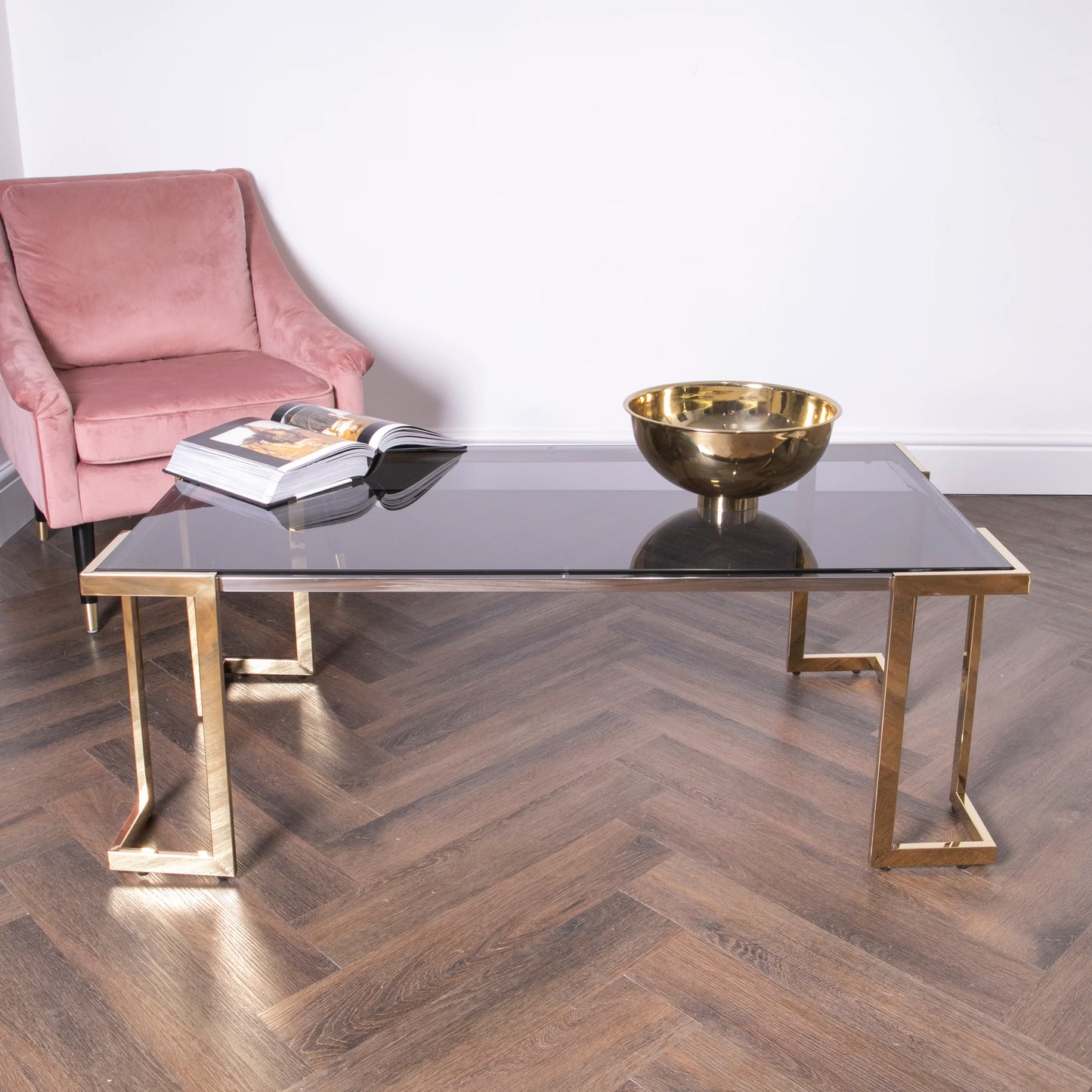 modern gold coffee table