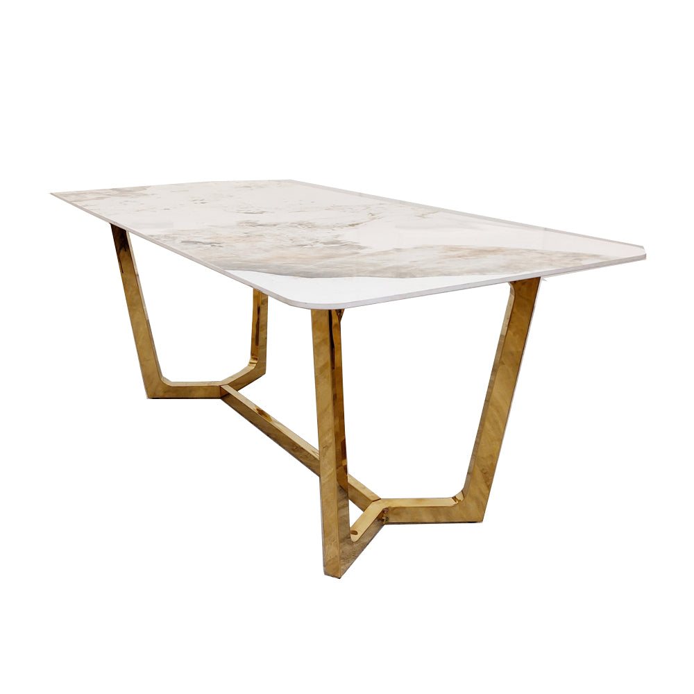 lucien 1.8 gold dining table