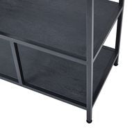 black metal finish shelf