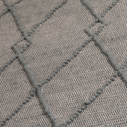 grey diamond pattern lace rug