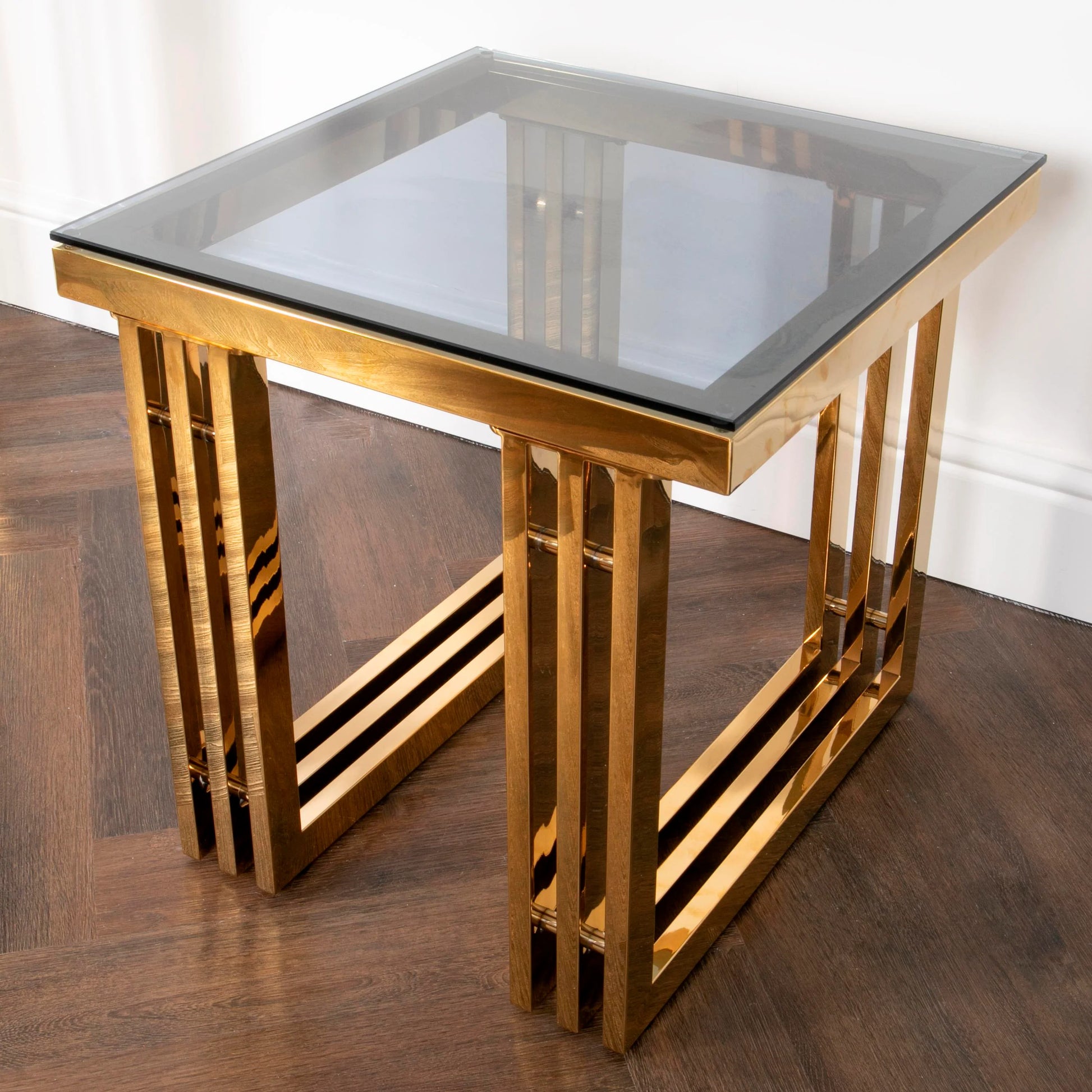 small gold side table