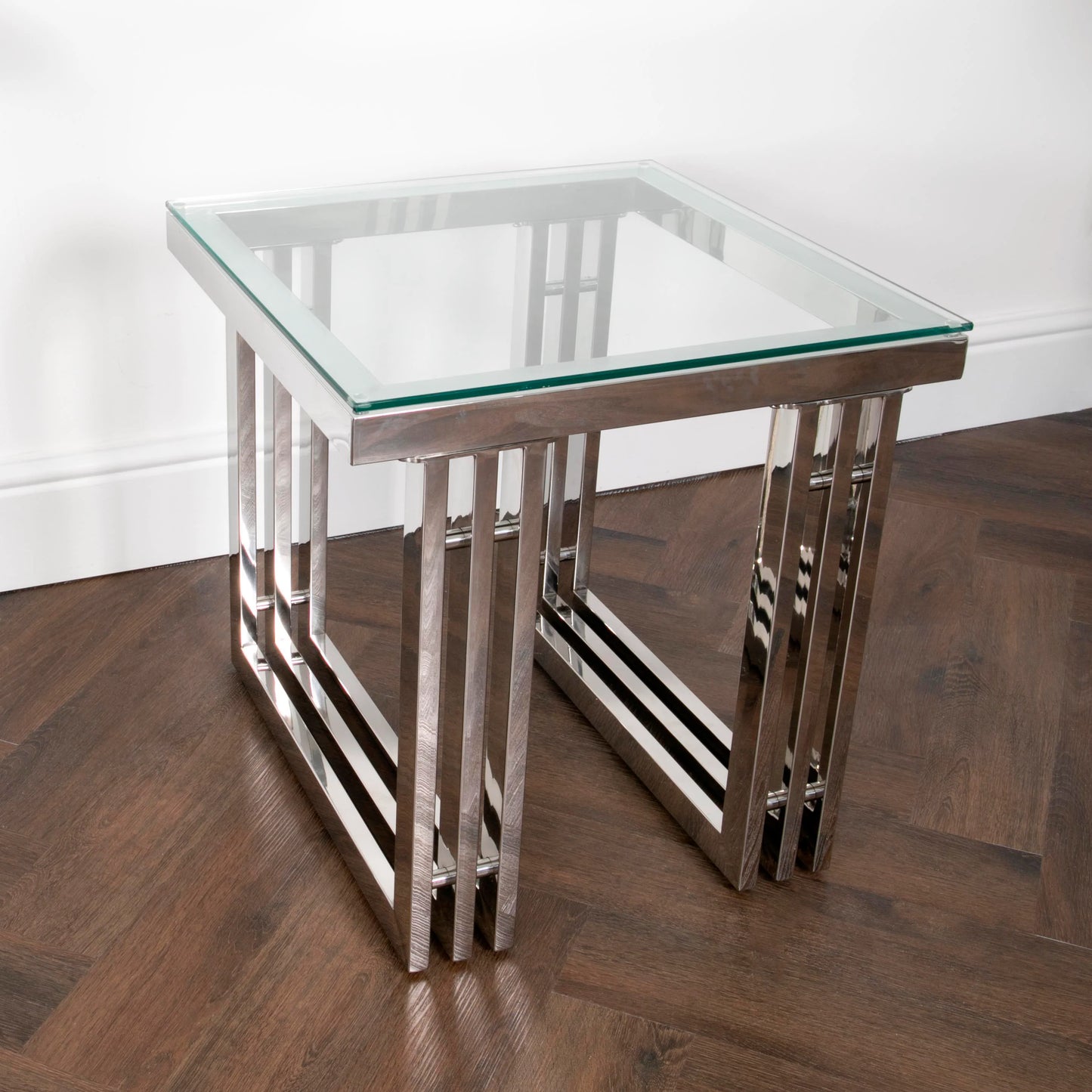 silver side table for lounge