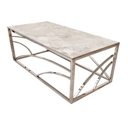 chrome coffee table