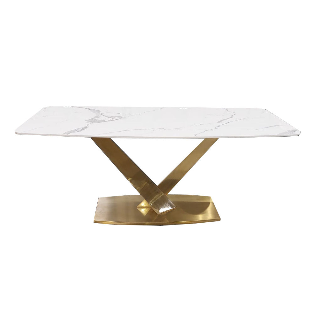 valeo gold 1.8 dining table with sintered stone top