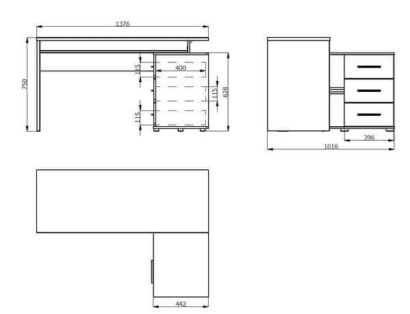  amag oak corner desk dimensions