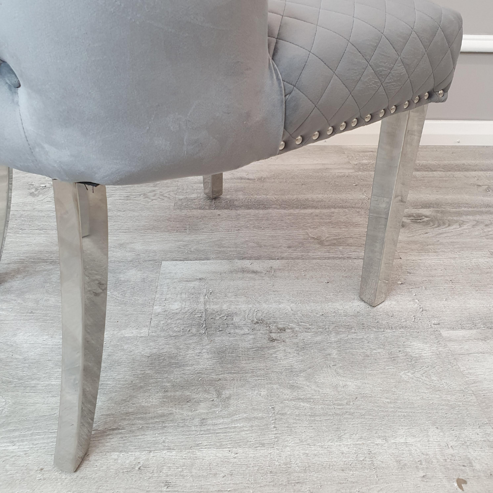 sturdy chrome curved legs