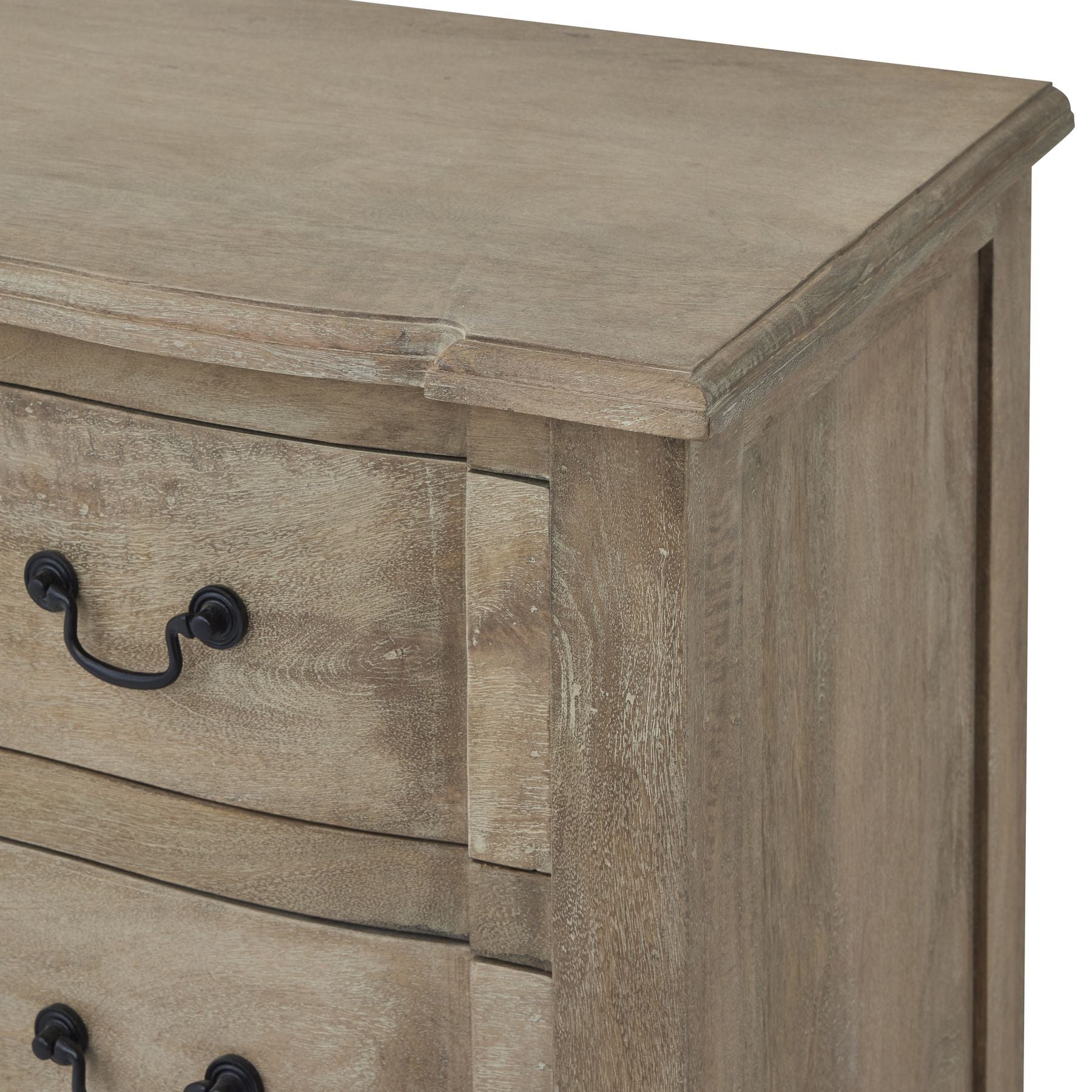 bleached wood 3 drawer chest