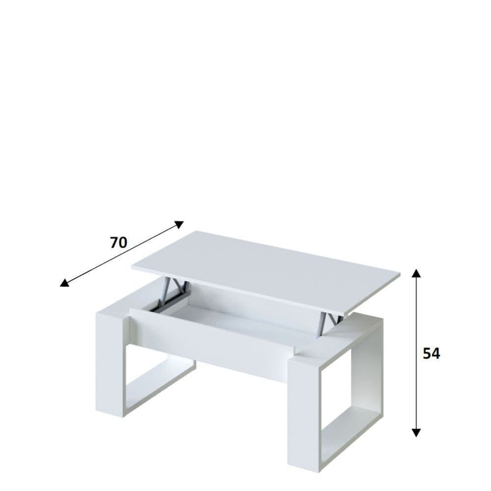 Felix white coffee table dimensions