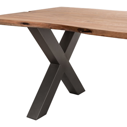 Live Edge Acacia Wood Dining Table - Modern, Rectangular, Handcrafted