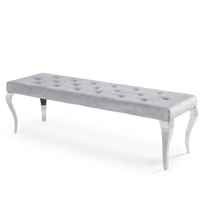 velvet material dining bench