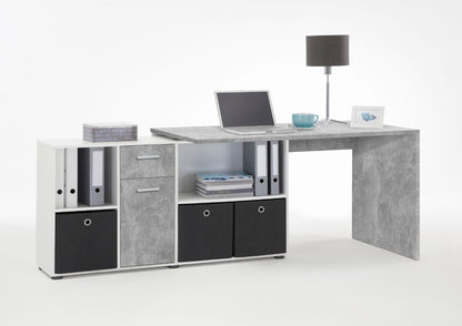 luiz concrete grey and white office solution