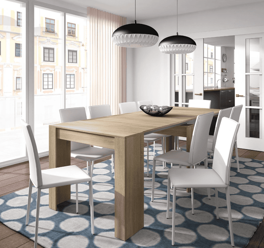 Ruiz extending dining table oak effect