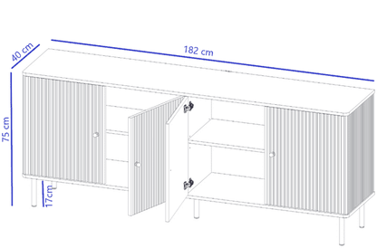 maison-black-and-gold-4-door-wide-sideboard dimensions