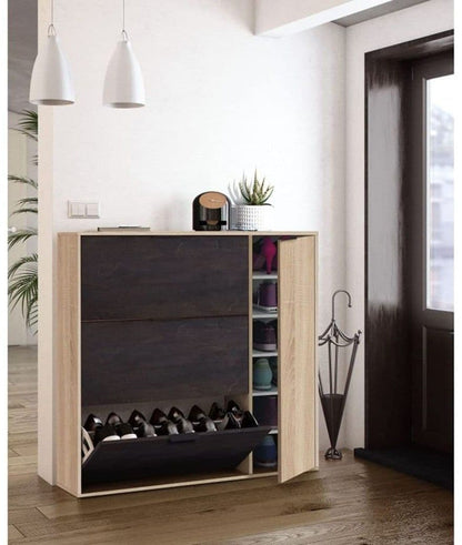 marcos-oak-effect-and-oxido-dark-brown-shoe-cabinet-with-4-doors