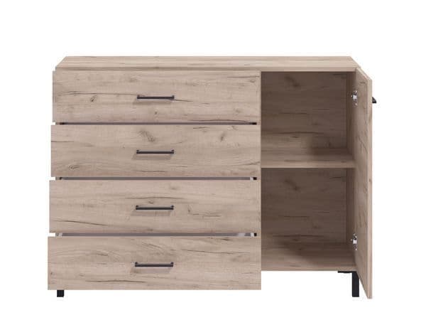 romero-oak-effect-1-door-4-drawer-sideboard-storage