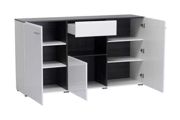 royce-white-3-door-sideboard lots of storage 