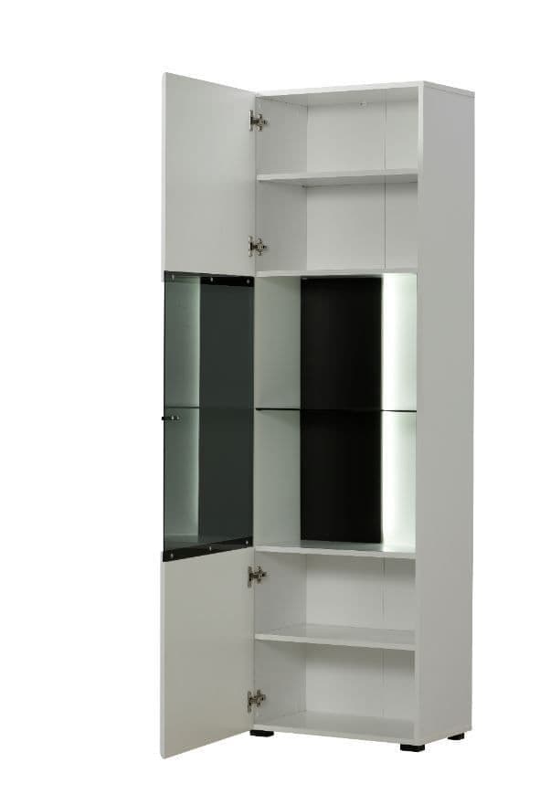 terrento-white-tall-display-cabinet with glass